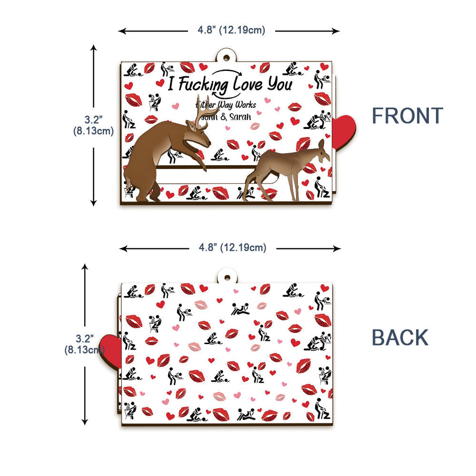 I Love You - Personalized Hunting Sliding Ornament
