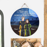 You & Me We Got This - Personalized Racing Round Wood Sign