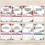 Funny Office Humor, Work Swear Affirmations - Personalized Colleague Wall Calendar & Desk Calendar