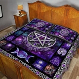 Mystical Pentacle - Personalized Witch Quilt Set
