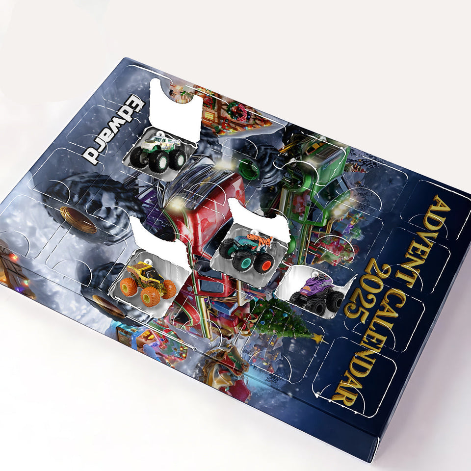 Monster Crusher - Personalized Kid Advent Calendar With Ornaments