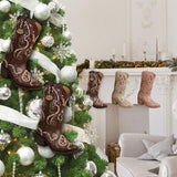 Howdy Chrismas - Personalized Cowgirl Shaped Christmas Stocking