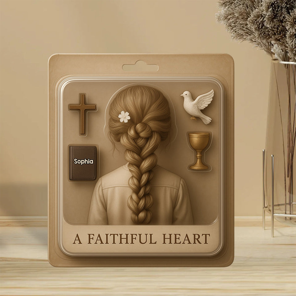 A Faithful Heart - Personalized Christian Custom Shaped Acrylic Plaque
