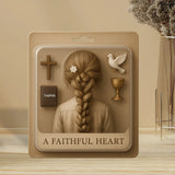 A Faithful Heart - Personalized Christian Custom Shaped Acrylic Plaque