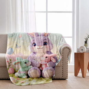 Easter Nana Bunny - Personalized Grandma Blanket