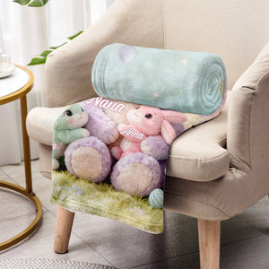 Easter Nana Bunny - Personalized Grandma Blanket