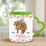 I Love You - Personalized Hunting Heart Handle Mug