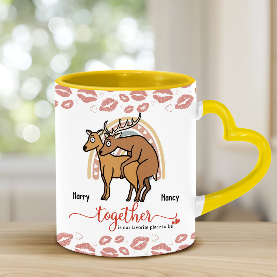 I Love You - Personalized Hunting Heart Handle Mug