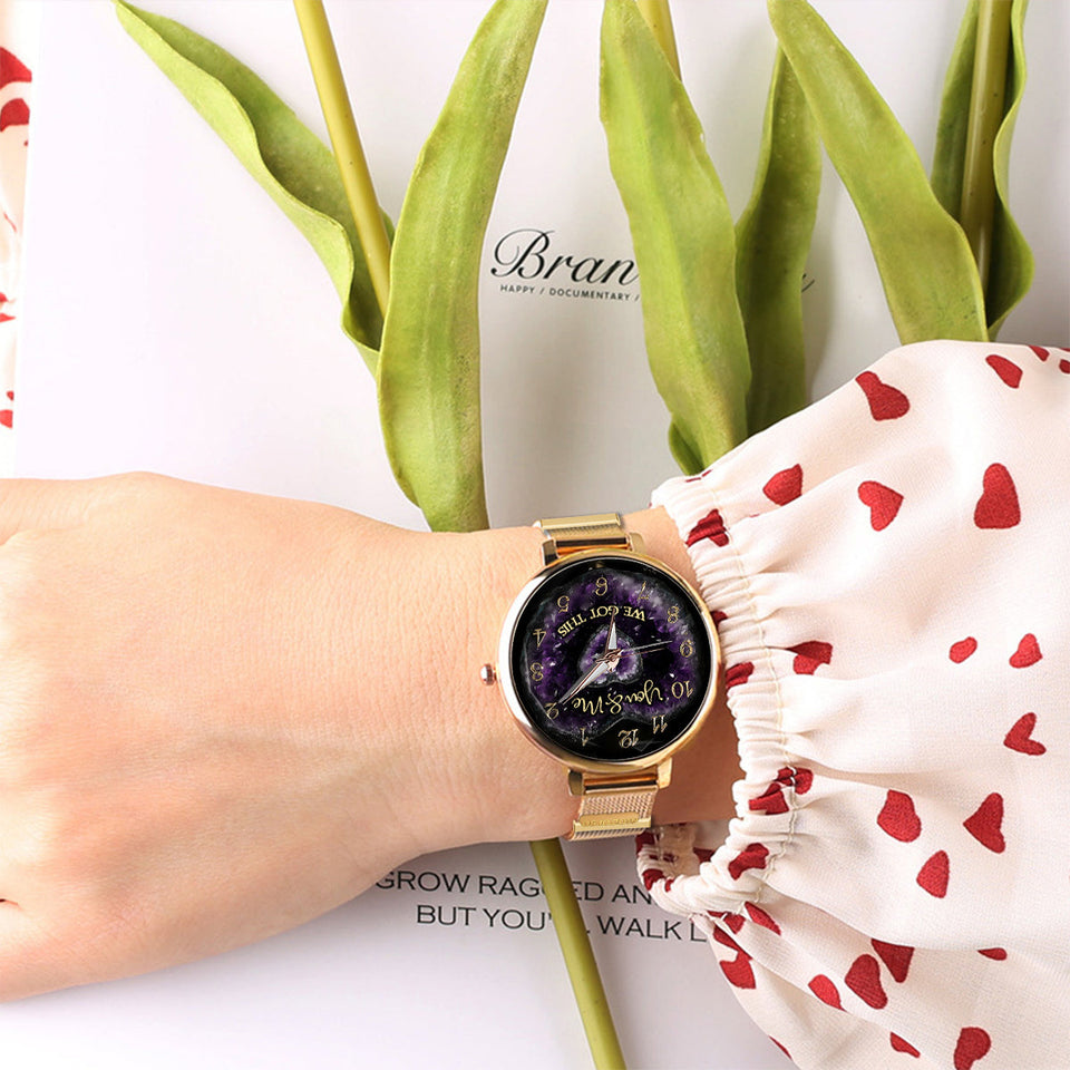 You & Me We Got This - Personalized Couple Women Hand Watch With Strap Charms