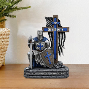 Man Of God - Personalized Police Officer Custom Shaped Acrylic Plaque