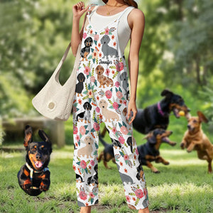Adorable Dachshunds - Personalized Dachshund Loose-Fit Overalls/ Rompers