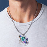 Nana Turtle Gift For Mom Grandma - Personalized Grandma Shaped Metal Pendant Necklace