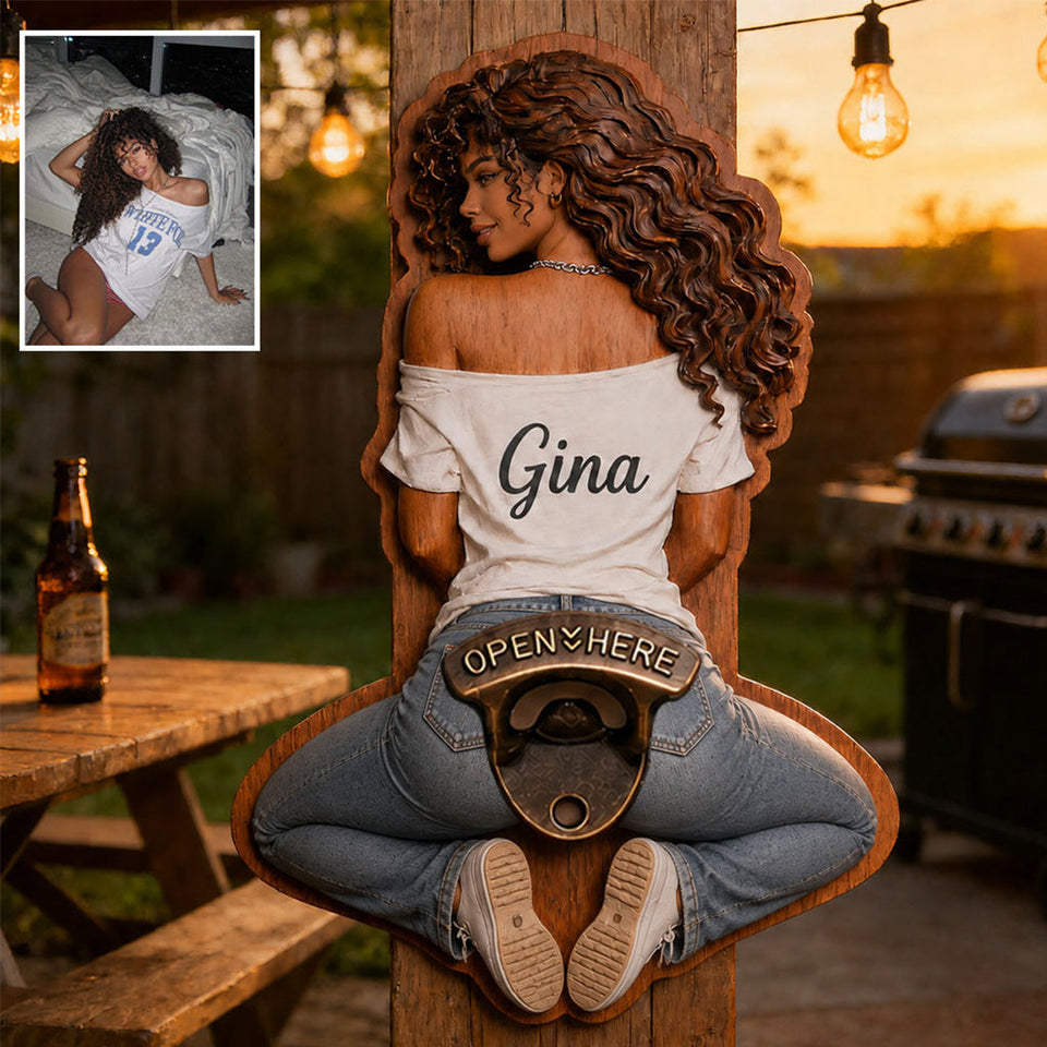 Open Here - Personalized Beer Wall Bottle Opener