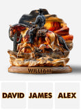Wild Cowboy - Personalized Cowboy Custom Shaped Acrylic Plaque