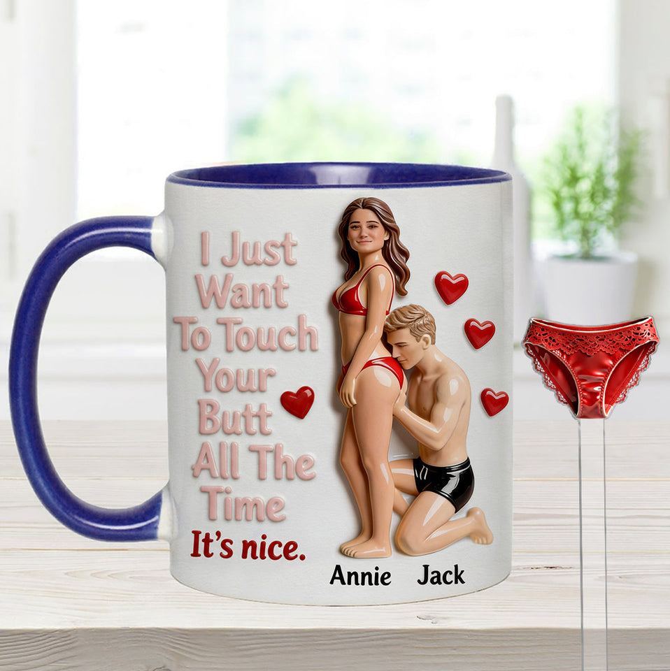 Custom From Any Photo - Personalized Spicy Couple Set Accent Mug with Acrylic Stirrers