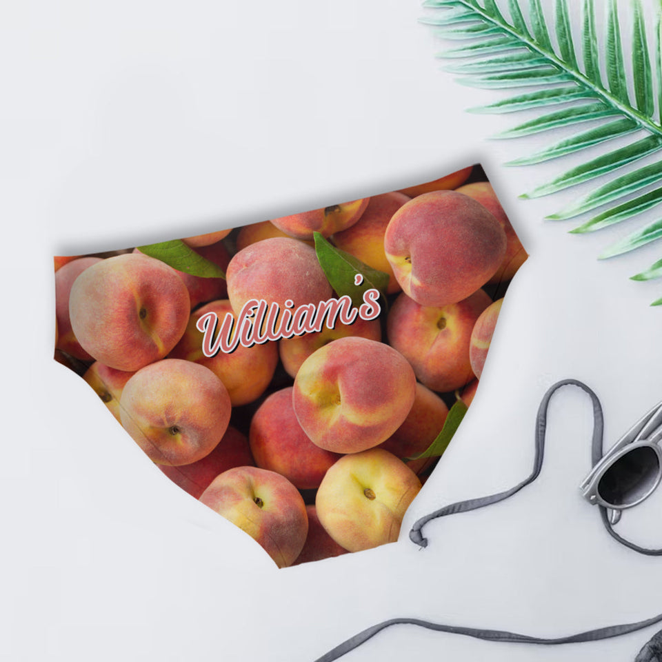 Cucumber And Peach Couple - Personalized Couple Women Briefs & Men Boxer Briefs