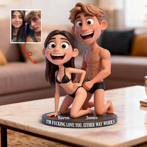 Naughty Couple - Personalized Couple Custom Shaped Acrylic Plaque