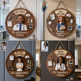 Ready To Care - Personalized Nurse Spinner Sign Custom Shape