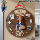 Ready To Care - Personalized Nurse Spinner Sign Custom Shape