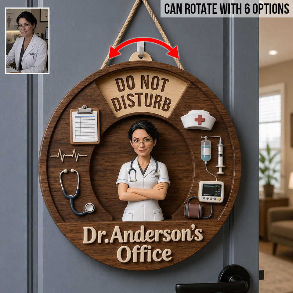 Ready To Care - Personalized Nurse Spinner Sign Custom Shape