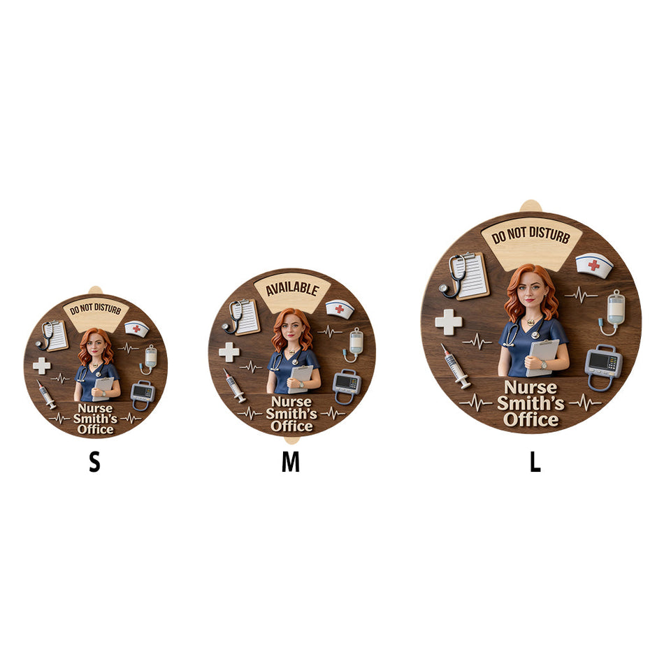 Ready To Care - Personalized Nurse Spinner Sign Custom Shape