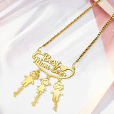 Best Mom Ever - Personalized Mother Necklace with Charms
