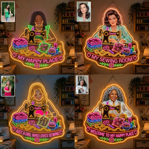 Love Sewing - Personalized Sewing Neon LED Light Sign