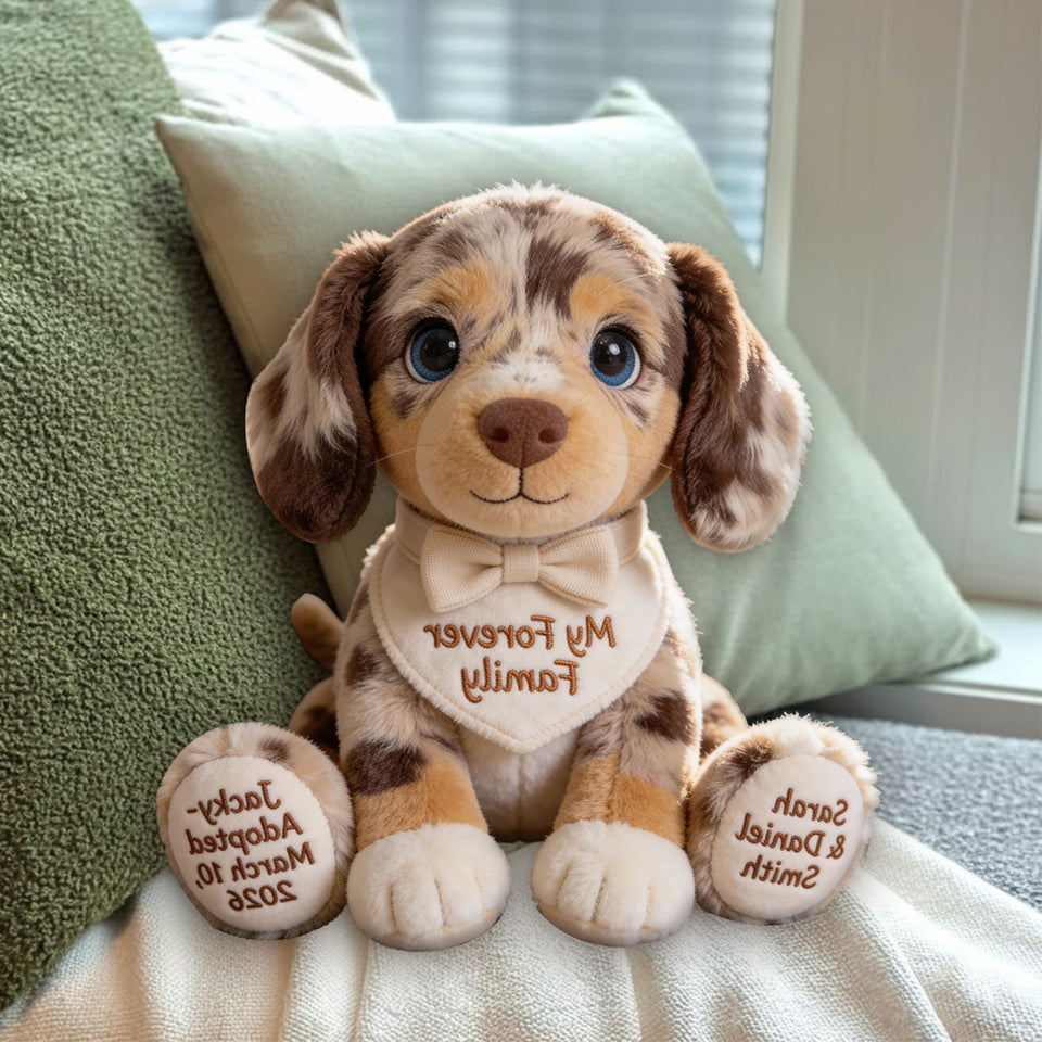 My Forever Family - Personalized Dog Premium Faux Fur Pillow