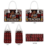 Custom Any Photo Gift For Teacher/Educator - Personalized Teacher Leather Handbag
