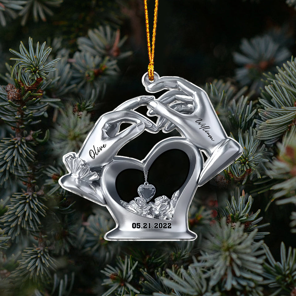 Anniversary Gifts For Couple - Personalized Couple Ornament