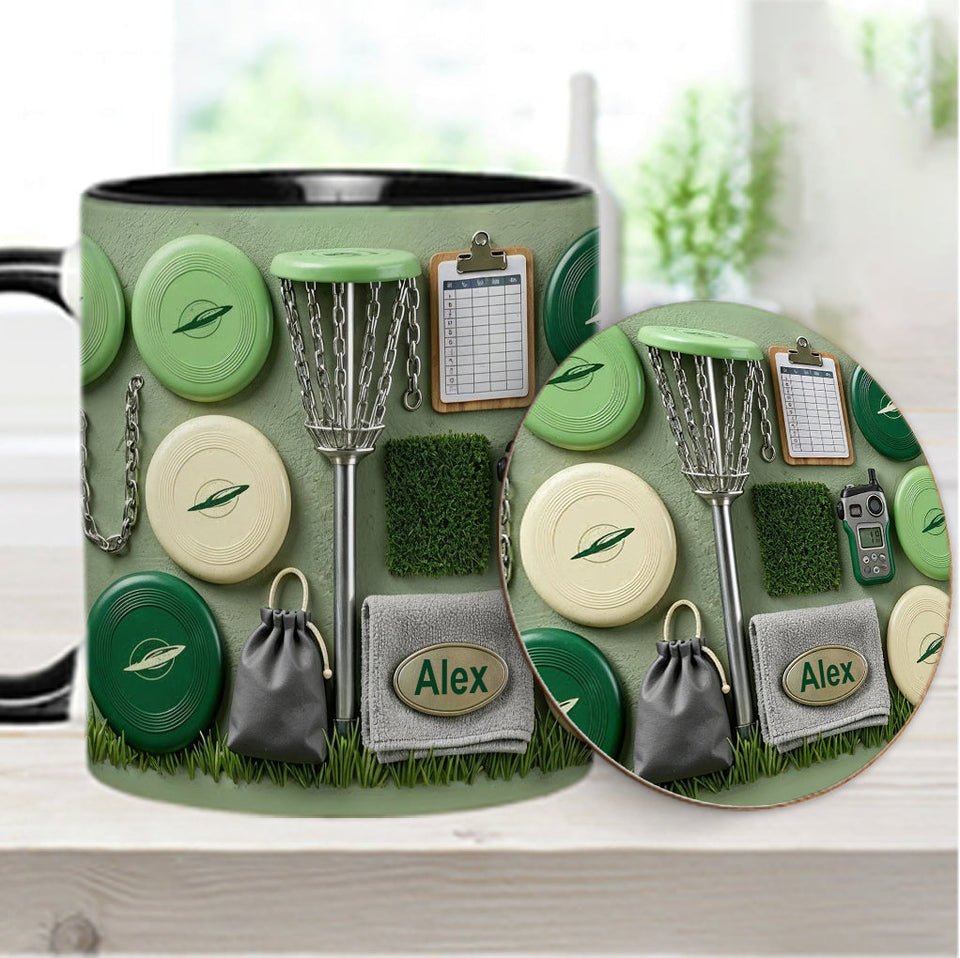 Love Disc Golf - Personalized Disc Golf Accent Mug & Coaster