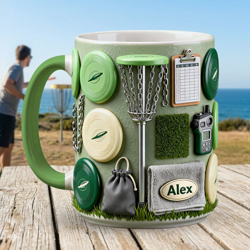 Love Disc Golf - Personalized Disc Golf Accent Mug & Coaster