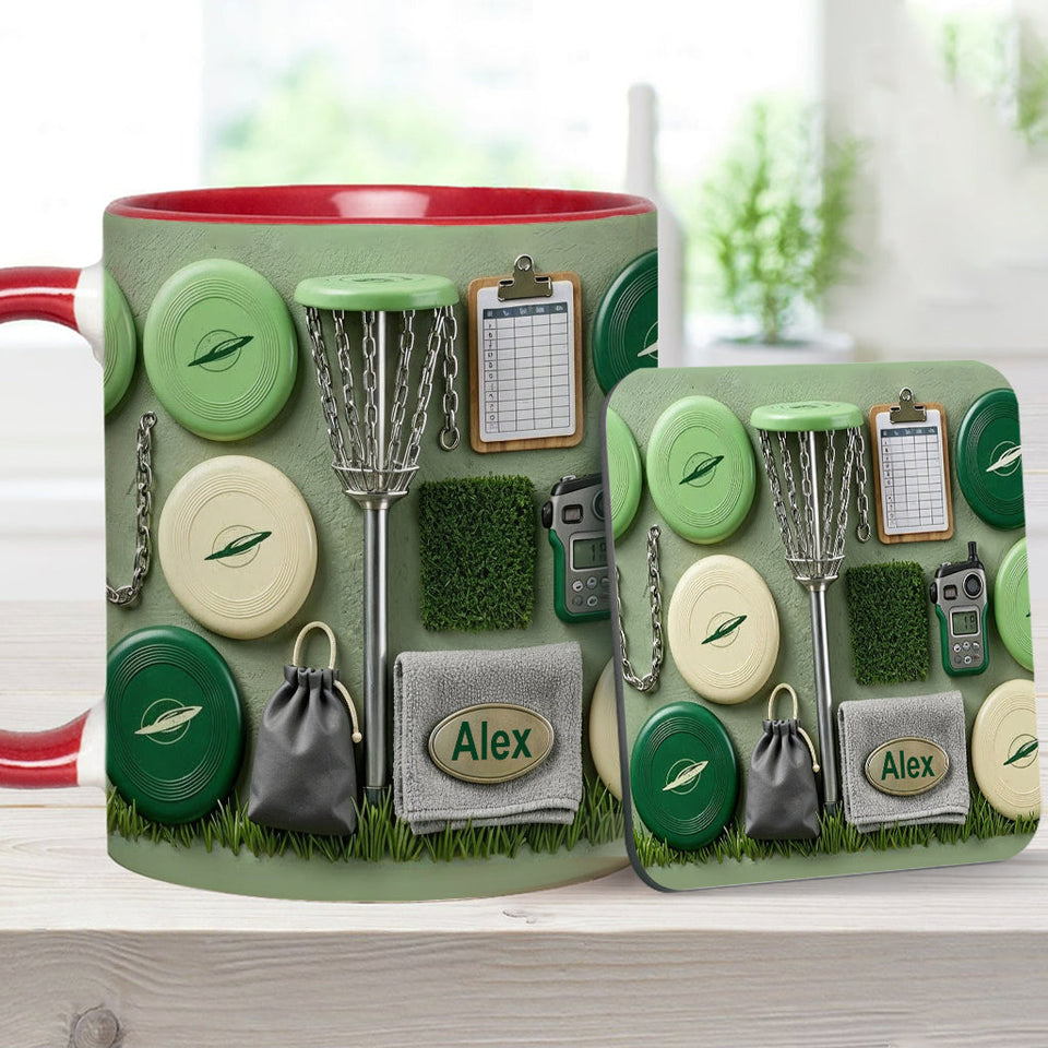 Love Disc Golf - Personalized Disc Golf Accent Mug & Coaster
