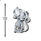 Chic Cat Lovers' Crystal Gift - Personalized Cat Stud Earrings