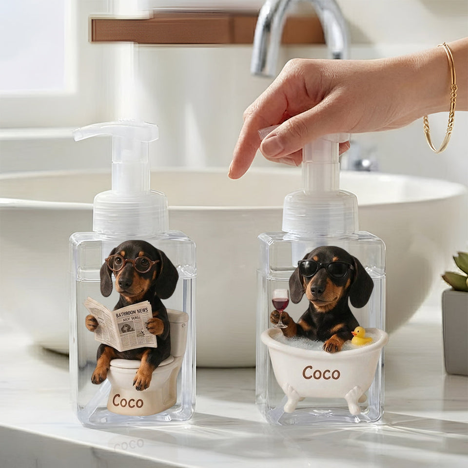 Bathroom Set - Personalized Dog Pump Dispenser