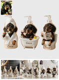 Bathroom Set - Personalized Dog Pump Dispenser