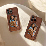I Love You - Personalized Mother 3D Embossed Leather Phone Case