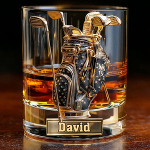 Look For Balls - Personalized Golf Whiskey Glass