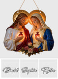 Sacred Hearts Christian - Personalized Christian LED Light Acrylic Sign