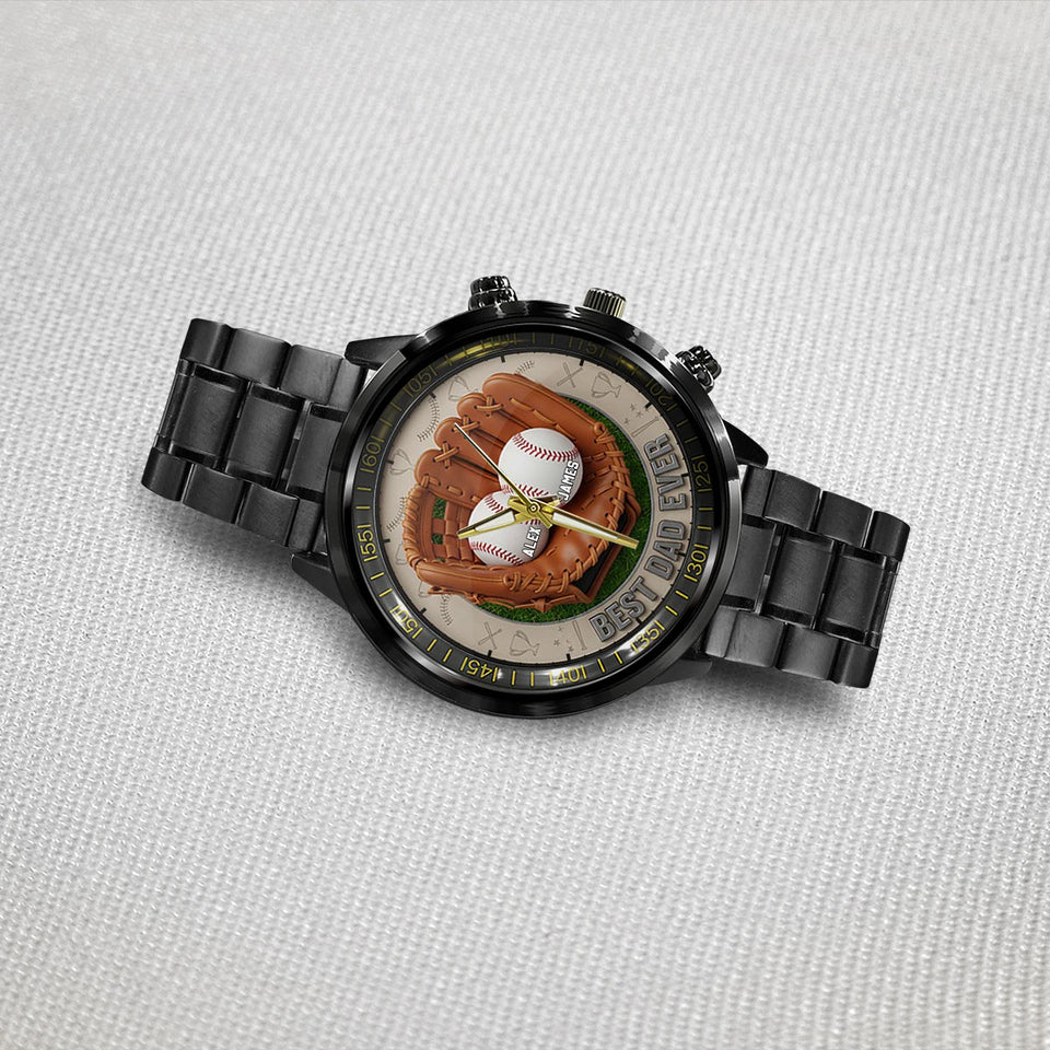 We Caught The Best Dad Baseball, Softball - Personalized Father Hand Watch