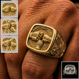 Best Dad Ever - Personalized Father Adjustable Shaped Ring