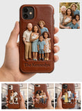 Custom Any Photo - Personalized Family Leather Phone Case