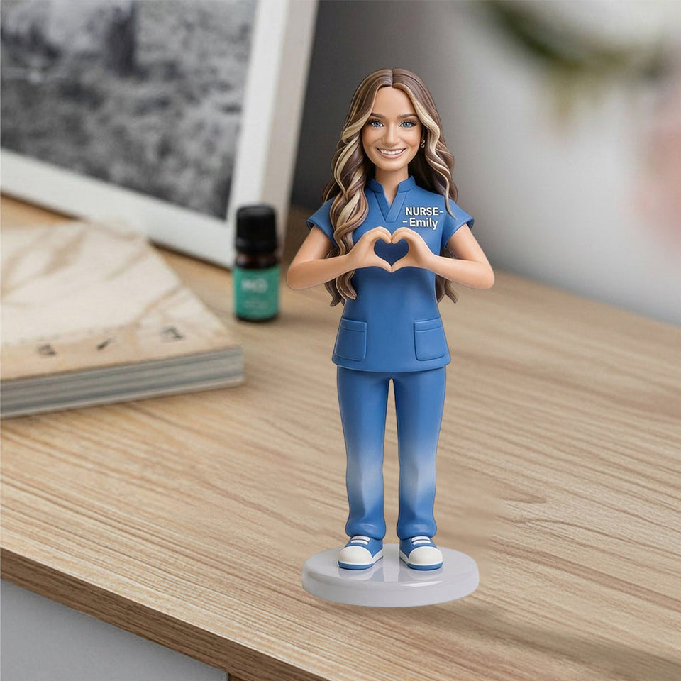 Custom Any Photo Meaningful Gift For Nurse/Healthcare Worker - Personalized Nurse Premium 3D Figurine