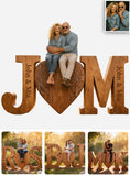 I Love You Forever - Personalized Couple Custom Shaped Wood Plaque