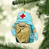 Gnome Nurse - Christmas Ornament (Printed On Both Sides)