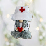 Gnome Nurse - Christmas Ornament (Printed On Both Sides)