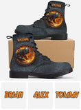 Gift For Welder Man - Personalized Welder Leather Boots