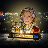 Custom From Photo Mom Grandma Flower - Personalized Mother Acrylic LED Night Light