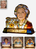 Custom From Photo Mom Grandma Flower - Personalized Mother Acrylic LED Night Light