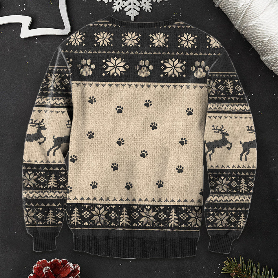 Sarcastic Cat Xmas - Personalized Cat Ugly Sweater